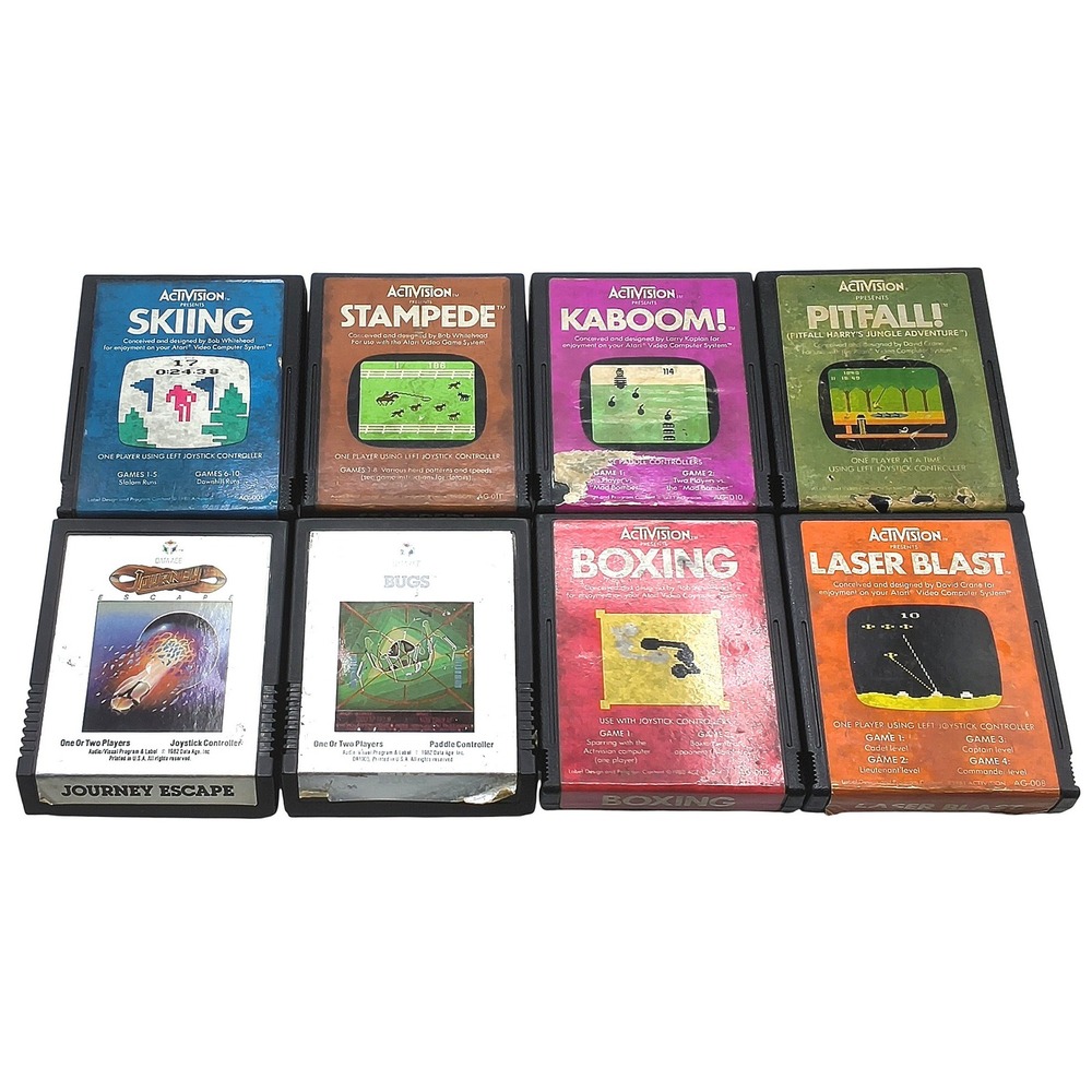 Activision Atari 2600 Video Game Cartridge Lot 8 Multi Pitfall Kaboom UNTESTED